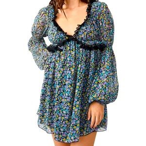 Free People Movement Pennie Floral Mini Dress XS
